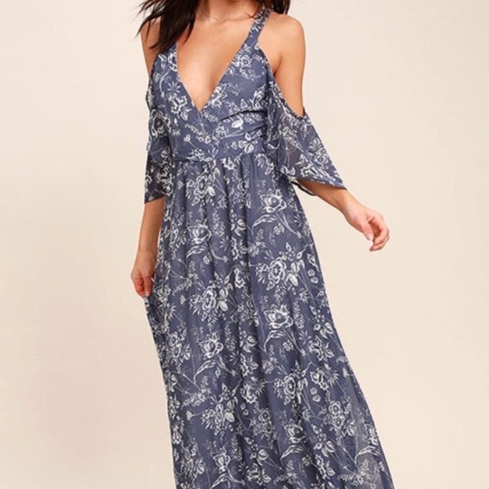Cold shoulder maxi dress